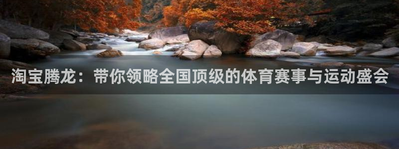 678体育知识：淘宝腾龙：带你领略全国顶级的体育赛事与运动盛会