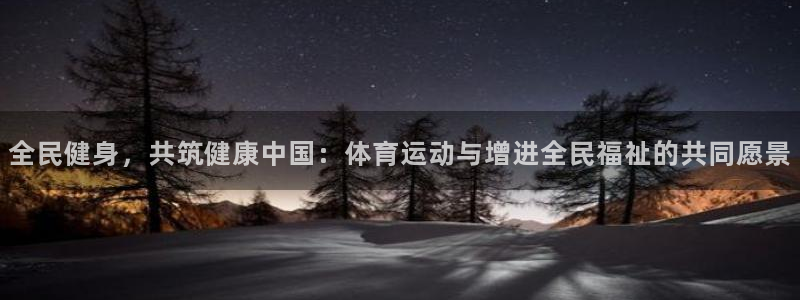 678体育官网：全民健身，共筑健康中国：体育运动与增进全民福祉的共同愿景